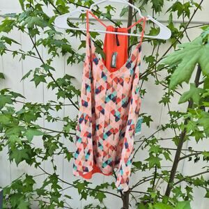 NWT Maurices Reversible Tank Top Geometric Diamond Print - Sz Medium